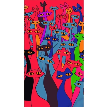 Набір для розпису по номерах Strateg Казкові кошенята 50х25 см (WW226) - Pampik