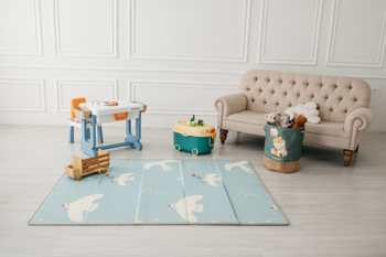 Детский двусторонний складной коврик Poppet Зимняя ночь и Птица мира, 200х150x1 см (PP024-150H) - Pampik - 15