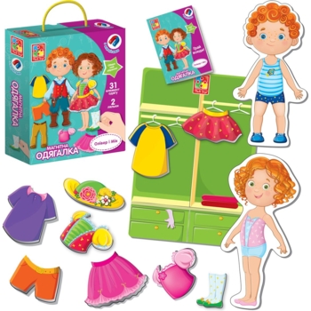Игра настольная Vladi Toys магнитная одевалка Оливер и Мия (VT3702-12) - Pampik - 2