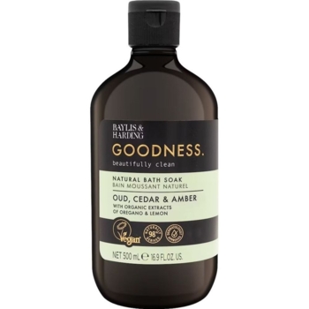 Пена для ванны Baylis & Harding Goodness Oud, Cedar & Amber, 500 мл - Pampik