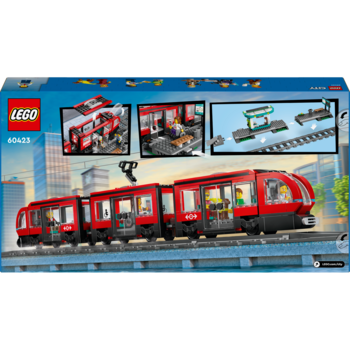 Конструктор LEGO City Трамвай і вокзал у центрі міста, 811 деталей (60423) - Pampik - 2