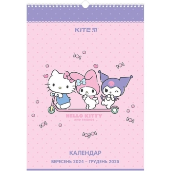 Календарь-планер Kite Kuromi настенный на 2024-2025 г. (HK24-440) - Pampik