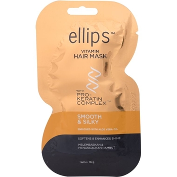 Маска для волос Ellips Vitamin Hair Mask Smooth & Silky Безупречный шелк 18 г - Pampik