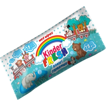 Вологі серветки Kinder Fresh Tifany, 15 шт. - Pampik