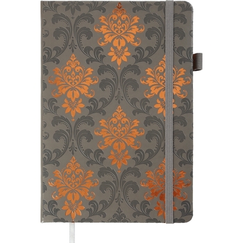 Блокнот деловой Buromax Royal А5 96 л. в клеточку обложка искусственная кожа серый (BM.295125-09) - Pampik