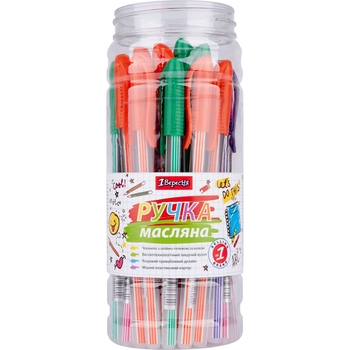 Ручка кулькова 1 Вересня Keny сині чорнила упаковка 30 шт. (411033) - Pampik - 3