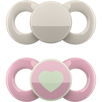 Пустушка ортодонтична Dentistar для дівчинки, 0-6 місяців, 2 шт. (3960001) - Pampik