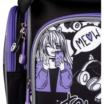 Рюкзак школьный Yes S-101 Anime, черный с фиолетовым (559590) - Pampik - 9