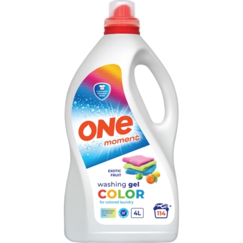 Гель для стирки цветных вещей One Moment Color Exotic Fruit, 4 л - Pampik