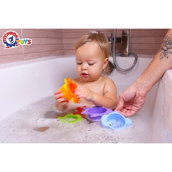 Набір для ванної ТехноК Пірамідка з синьою лійкою (7396) - Pampik - 5