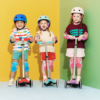 Защитный комплект налокотники и наколенники Micro, размер М, синий (AC5475) - Pampik - 7