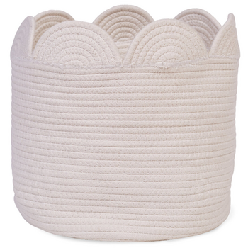 Кошик для іграшок Childhome Flower, 30x30x30 см, білий (CCBAFL30) - Pampik - 3