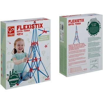 Конструктор Hape Flexistix Ейфелева вежа бамбуковий 62 деталі (E5563) - Pampik - 5