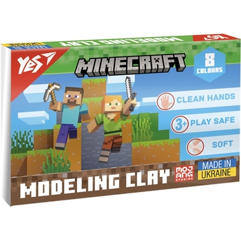 Пластилін Yes Minecraft 8 кольорів, 160 г (540656) - Pampik