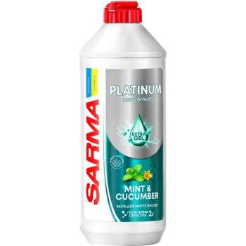 Гель для мытья посуды Sarma Platinum Мята и огурец, 500 мл - Pampik