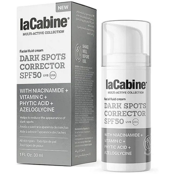 Крем-флюїд для обличчя La Cabine Dark Spots Corrector SPF50 проти пігментних плям 30 мл - Pampik