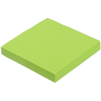 Блок бумаги для заметок Buromax Neon с клейким слоем 75х75 мм 100 листов салатовый (BM.2382-15) - Pampik - 2