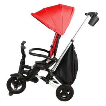 Велосипед складной трехколесный детский Qplay Nova+ Rubber Orange Sunset (S700-13Nova+OrangeSunset) - Pampik - 2