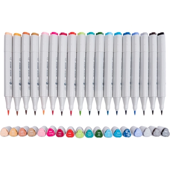 Набор маркеров Santi Sketch в фирменном пенале 18 шт. (390597) - Pampik