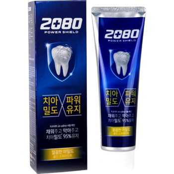 Зубная паста 2080 Power Shield Gold Spearmint с экстрактом мяты, 120 г - Pampik