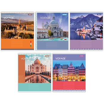 Набір зошитів 1 Вересня New city voyage А5 в лінійку 60 аркушів 10 шт. (767405) - Pampik