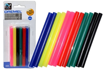 Стрижні клейові Dremel багатокольорові 7 х 100 мм 12 шт. - Pampik - 6