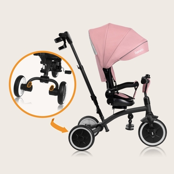Велосипед Lionelo Tris Plus Pink Rose, розовый - Pampik - 12