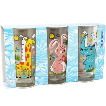 Набор стаканов Galleryglass Chile Зоопарк высокие 260 мл 3 шт. (86005471) - Pampik