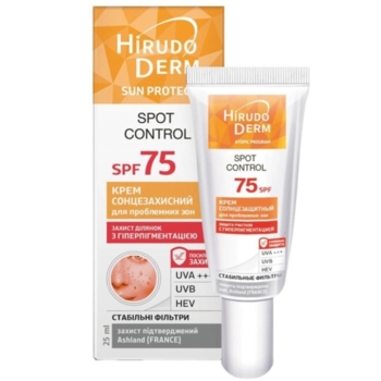 Солнцезащитный крем Біокон Hirudo Derm Sun Protect Spot Control для проблемных зон SPF 75 25 мл - Pampik