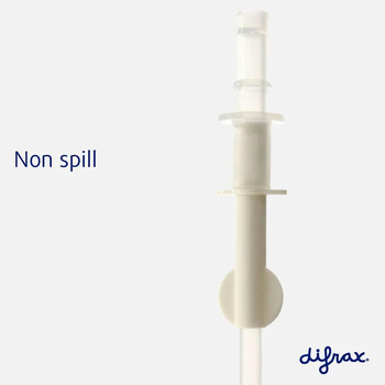 Чашка непроливайка із силіконовою соломинкою Difrax Non-Spill зелена (1010 Sage) - Pampik - 2