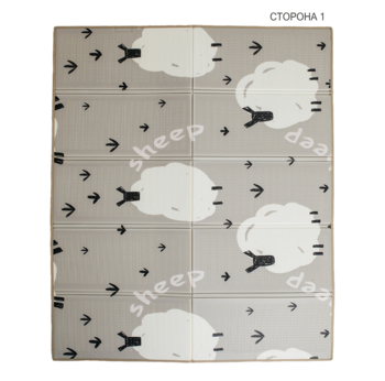 Дитячий килимок Poppet Баранчик Шейп та Дім звіряток двосторонній складний 200х150x1 см (PP023-150H) - Pampik - 2