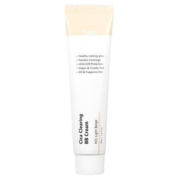 ВВ крем Purito Cica Clearing BB Cream №21 Light Beige з екстрактом центелли 30 мл - Pampik