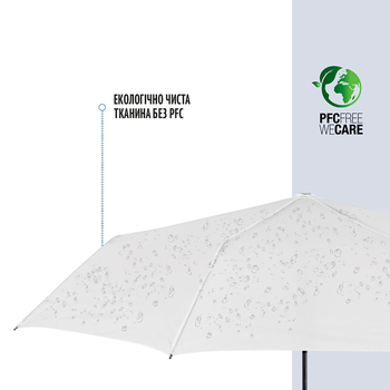 Зонтик Perletti Ombrelli складной механический белый (96005-04) - Pampik - 6