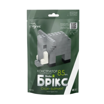 Конструктор Tigres Брикс Слон, 85 элементов (40006) - Pampik - 2