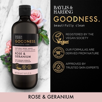 Гель для душа Baylis & Harding Goodness Rose & Geranium 500 мл - Pampik - 2