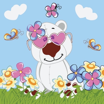 Набір для розпису по номерах Strateg Рожеві окуляри 20х20 см (HH5128) - Pampik