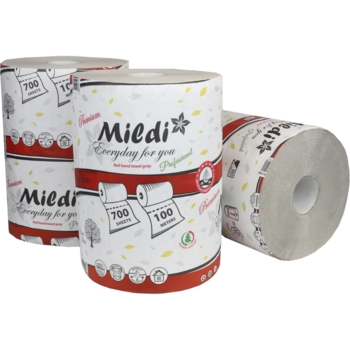 Паперові рушники Mildi Premium одношарові, 100 метрів, 700 відривів, сірий - Pampik - 2