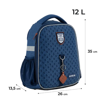 Каркасный рюкзак Kite College Line синий 35 x 26 см (K24-555S-4) - Pampik - 9