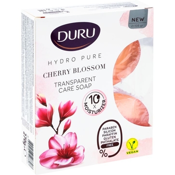Косметичне мило Duru Hydro Pure з ароматом цвітіння вишні, 270 г (2 шт. х 135 г) - Pampik - 2