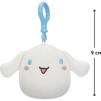 Мягкая игрушка-брелок Squishmallows Hello Kitty Синнаморолл на клипсе, 9 см (SQSN00272) - Pampik - 2