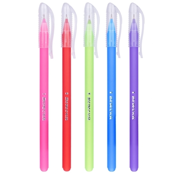 Ручка шариковая 1 Вересня Soft Touch синие чернила упаковка 30 шт. (411079) - Pampik