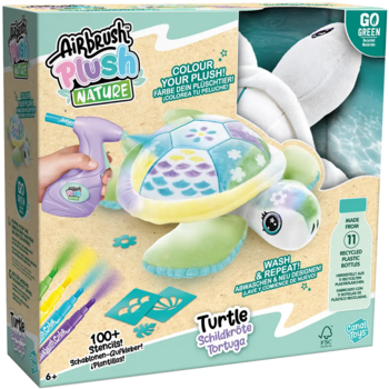 Набор для творчества Canal Toys DIY Airbrush Plush Nature Черепаха зеленая (OFG280) - Pampik