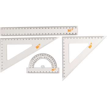 Набір лінійок Yes 4 предмети лінійка 25 см (370261) - Pampik - 2