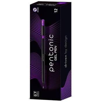 Ручка гелева Linc Pentonic фіолетові чорнила упаковка 12 шт. (420421) - Pampik - 2