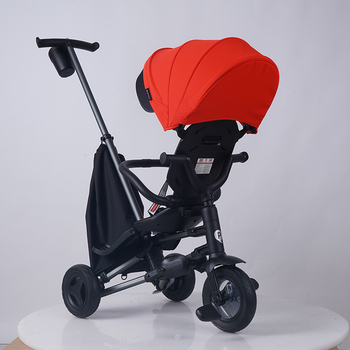 Велосипед складной трехколесный детский Qplay Nova+ Rubber Orange Sunset (S700-13Nova+OrangeSunset) - Pampik - 12