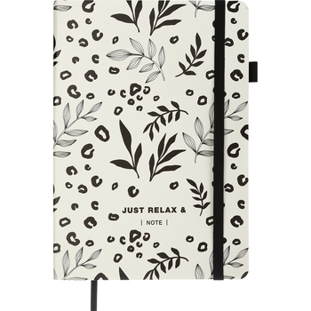 Блокнот деловой Buromax Relax А5 96 л. в клеточку обложка из искусственной кожи белый (BM.295101-12) - Pampik