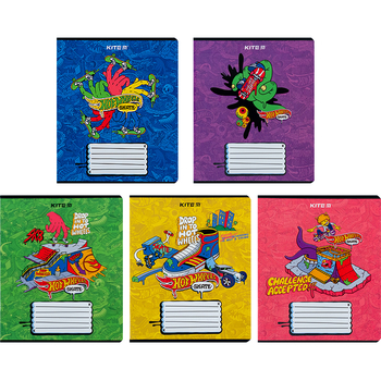 Набор тетрадей Kite Hot Wheels А5 в клетку 18 листов 20 шт. (HW24-236) - Pampik