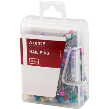 Шпильки кольорові Axent 34 мм 200 шт. - Pampik - 2