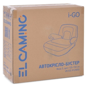 Автокрісло-бустер El Camino (22-36 кг) ME 1112 I-GO Вlack чорне - Pampik - 8