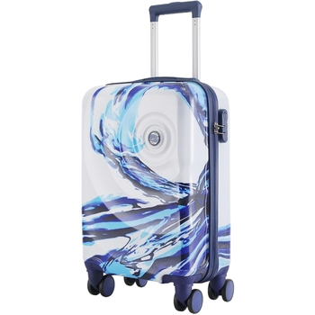 Валіза Semi Line 20" S White/Blue Print (T5653-1) - Pampik